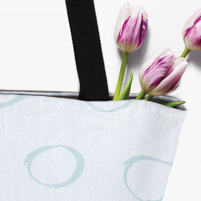 Green Floral Tote Bag, Botanical Tote Bag, Plant Lover Gift, Beach Bag
