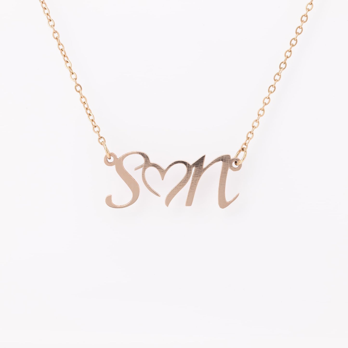 Double Initial Heart Necklace Gift for Wife, Mom, Sister Cute