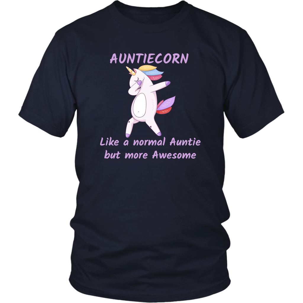 Auntie T-Shirt Auntiecorn Funny Unicorn Shirt for Women Sister Aunt Gift