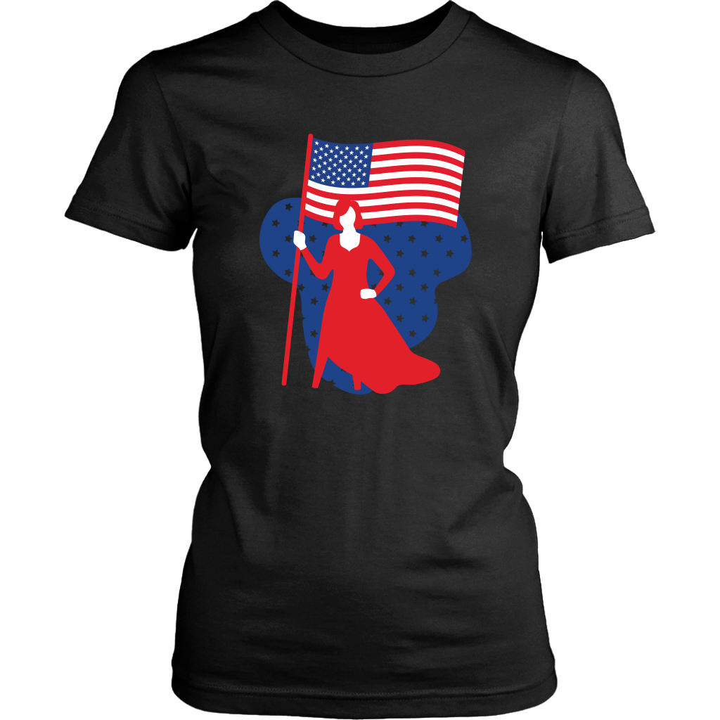 Women's Patriotic flag 4th of July Tshirt