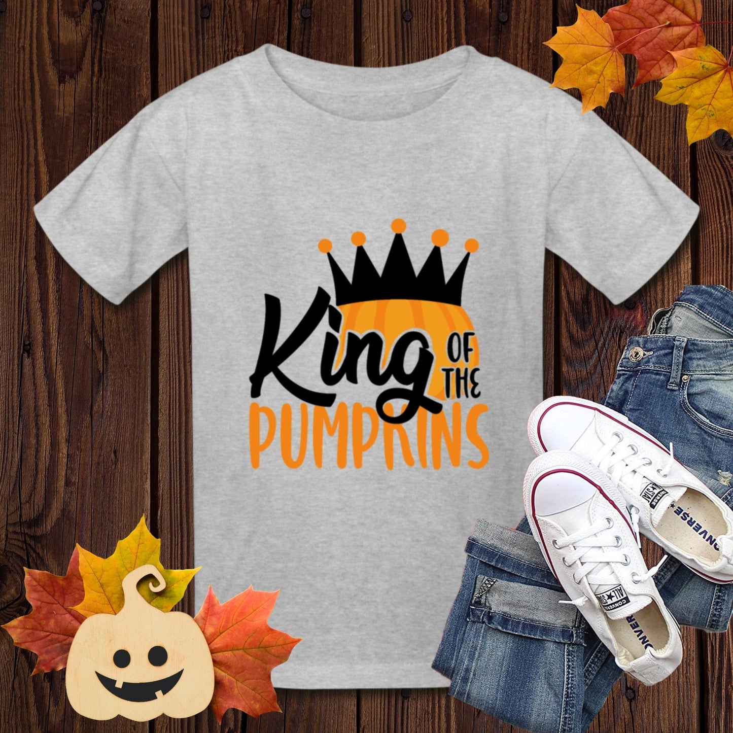 Boys Halloween T-shirt, Funny Pumpkin Fall Shirt Kids