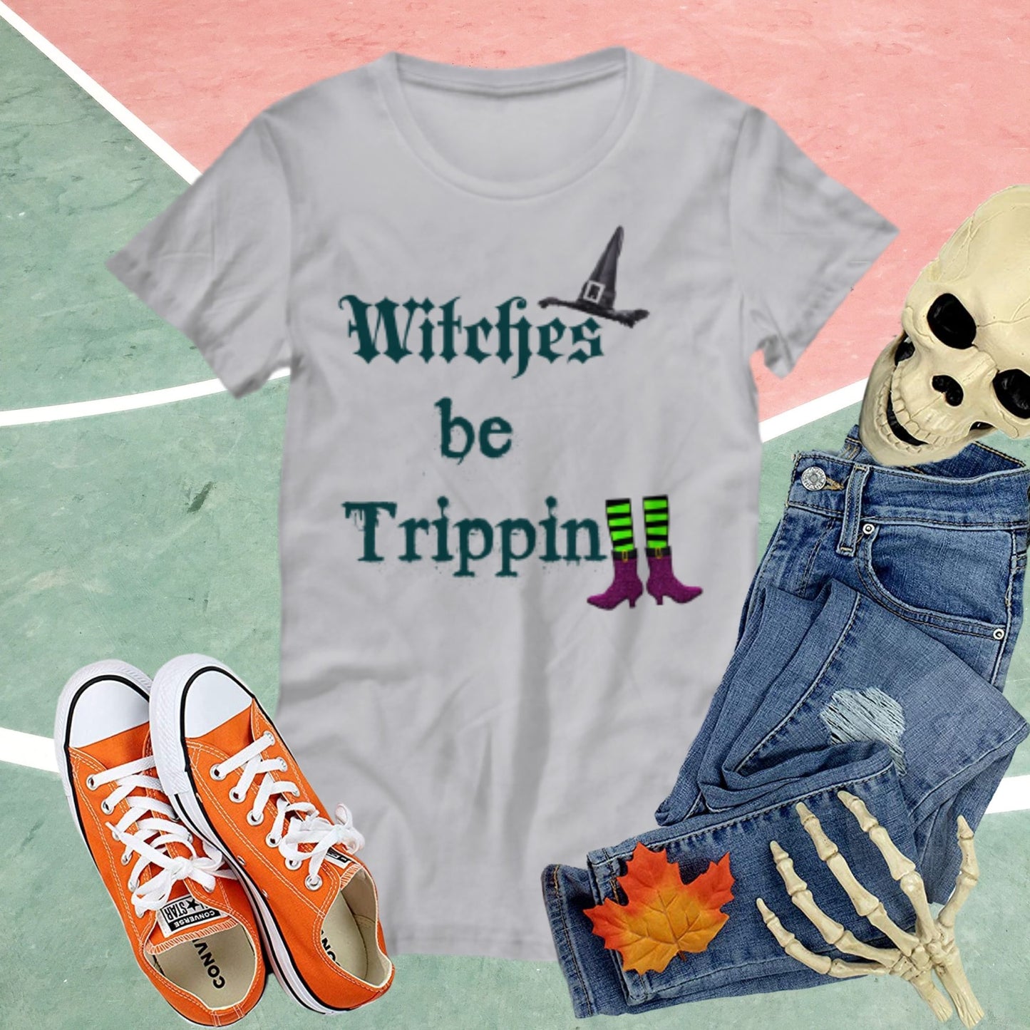 Witch T-Shirt Funny Women Shirt for Halloween Custom Gift for Her Halloween Shirt