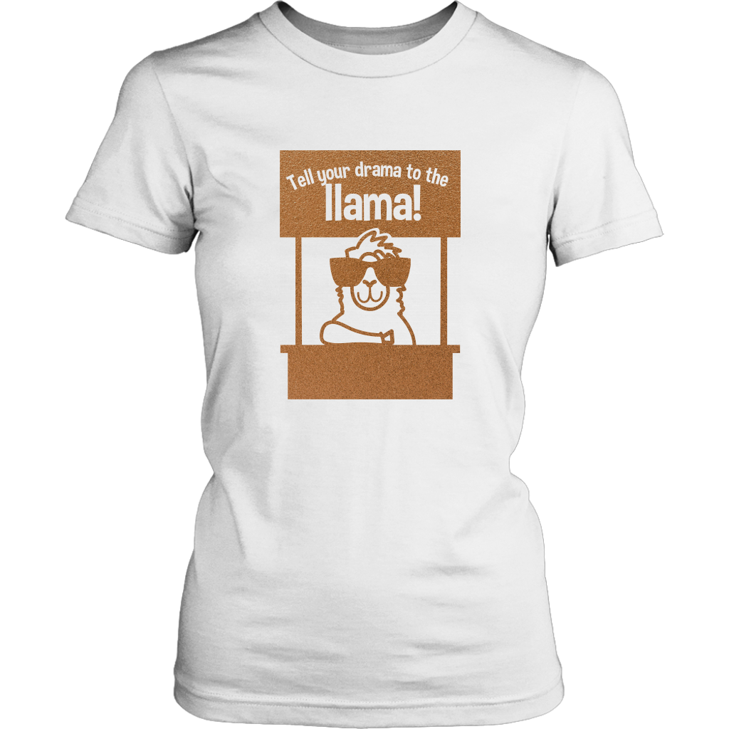 Funny Llama T-Shirt For Women Girls