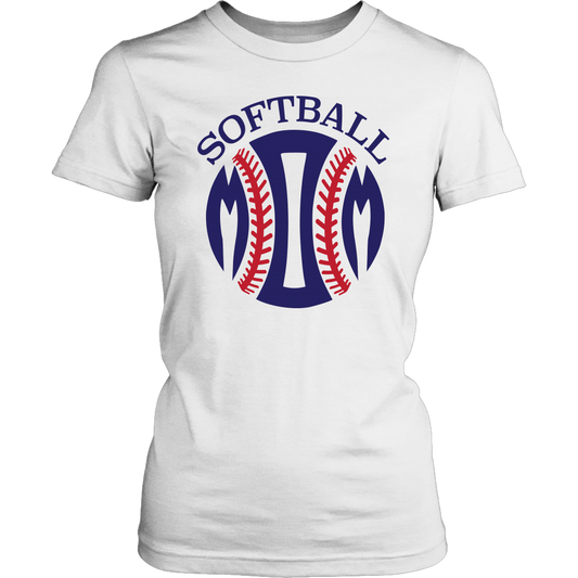 Softball Mom T-shirt Custom Graphic tee Gift for mom V-Neck Women T-shirt