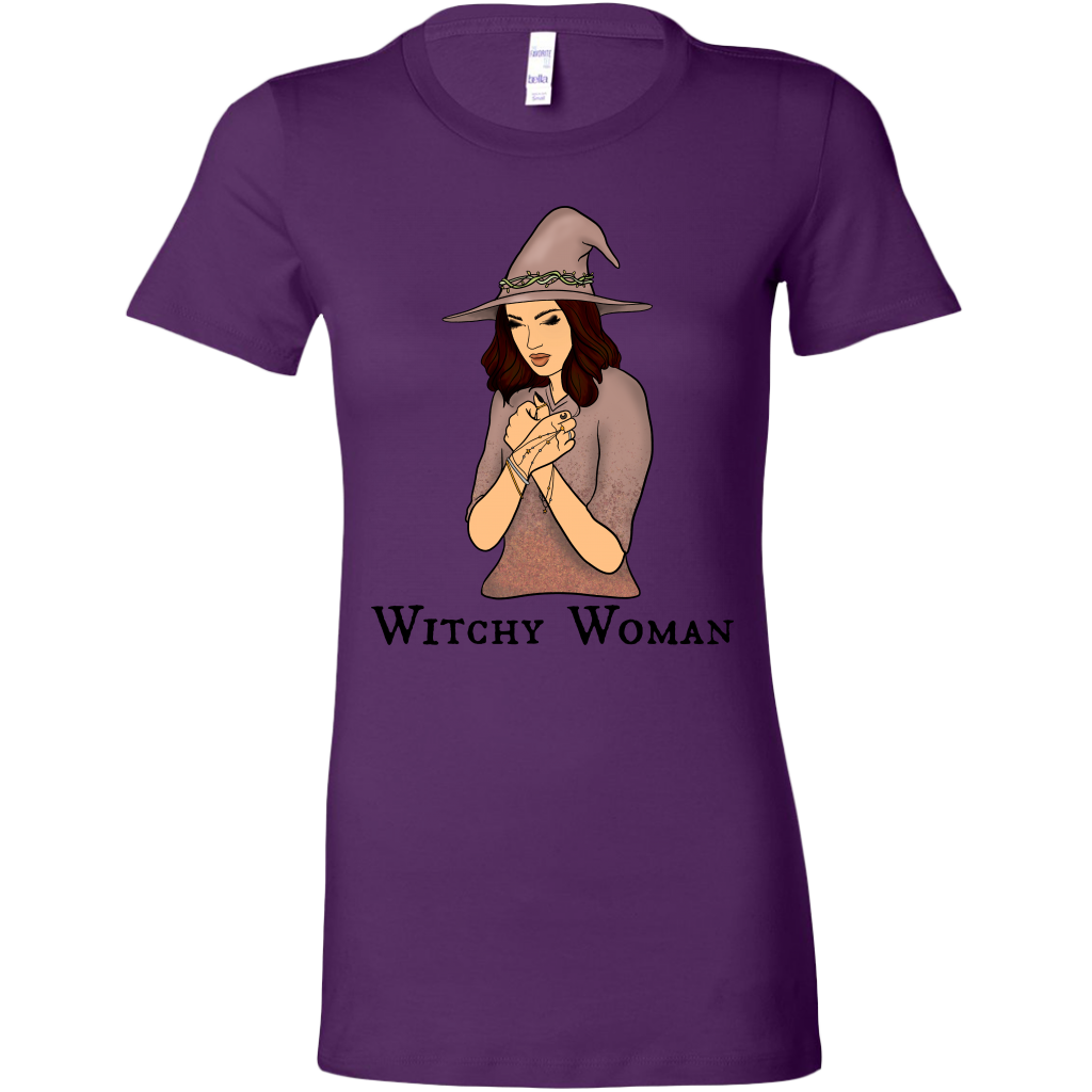 Witchy Woman Tee Shirt Graphic Tee For Women Halloween Shirt Costume Bella Canvas