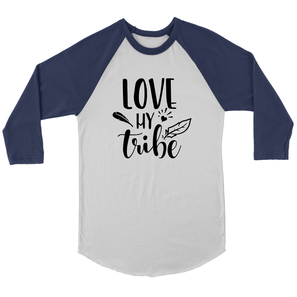 Love My Tribe unisex-shirt-dads-moms-sports-family racer back tank-summer top.