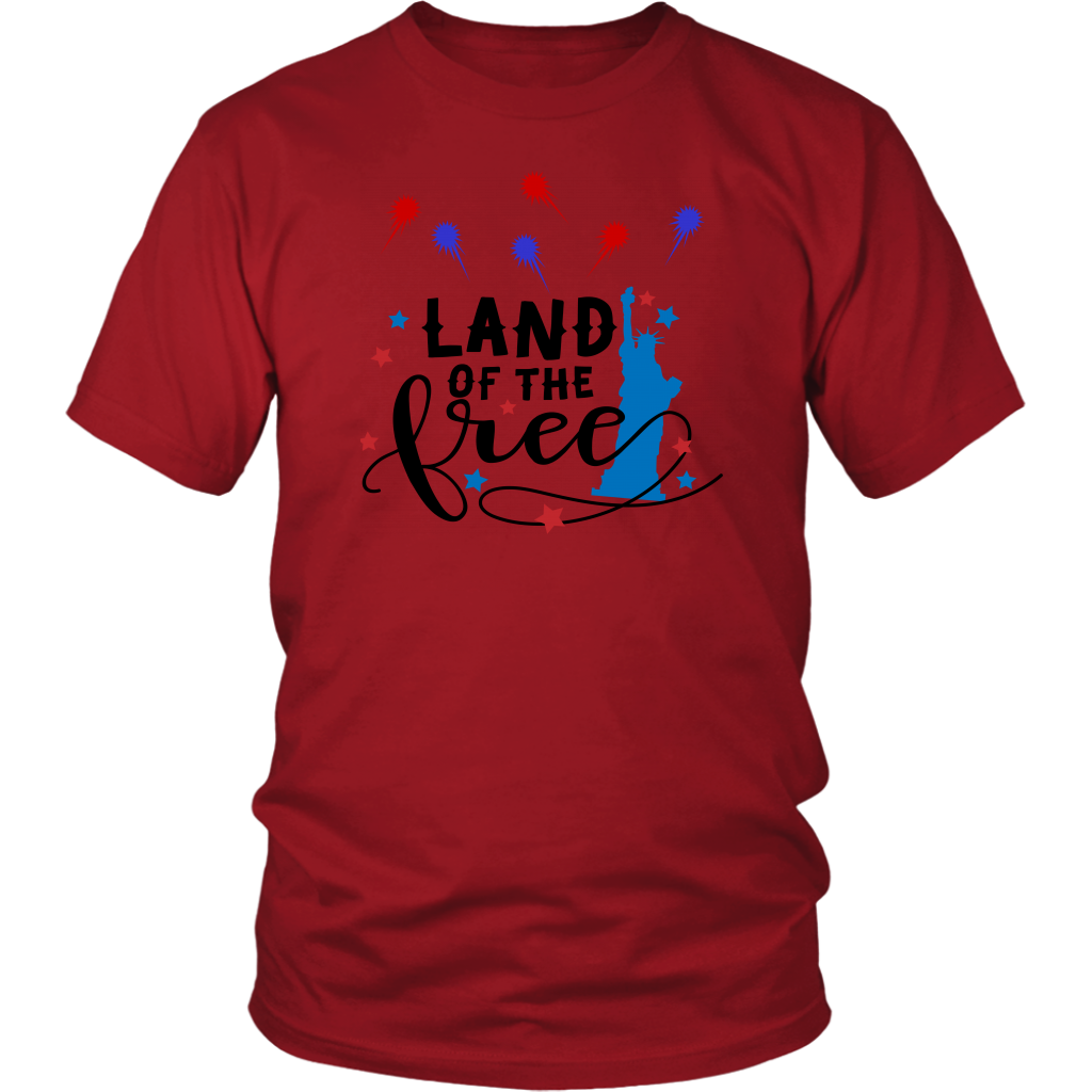 Land of the Free T-shirt 4th of July gift for Men Women Friend Fourth of July Graphic tee