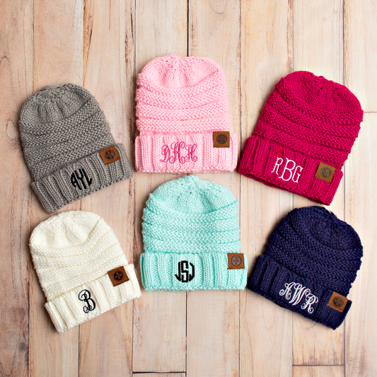 Kids Beanies, Monogram Personalized Beanie, Kids Winter Wear, Girls Boys Hat