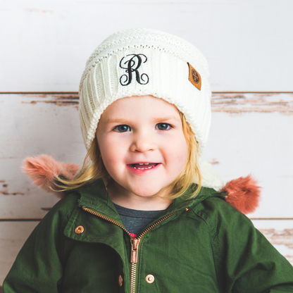 Kids Beanies, Monogram Personalized Beanie, Kids Winter Wear, Girls Boys Hat