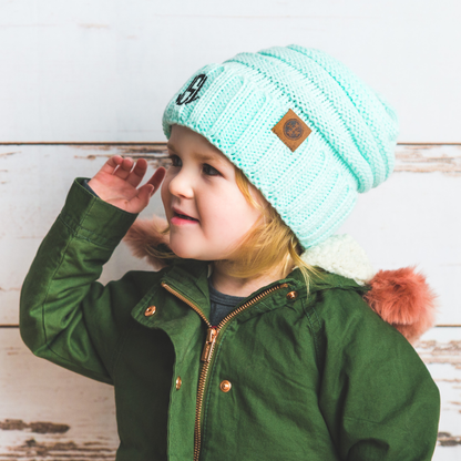 Kids Beanies, Monogram Personalized Beanie, Kids Winter Wear, Girls Boys Hat