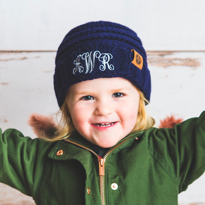 Kids Beanies, Monogram Personalized Beanie, Kids Winter Wear, Girls Boys Hat
