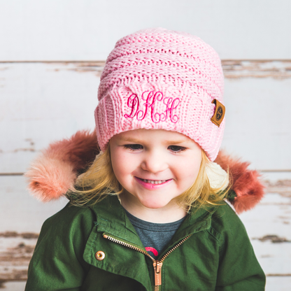 Kids Beanies, Monogram Personalized Beanie, Kids Winter Wear, Girls Boys Hat