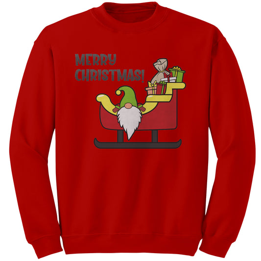 Merry Christmas Gnome Crewneck Winter Sweatshirt