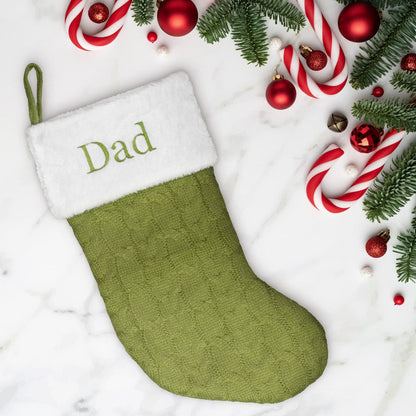 Personalize Christmas Stocking Embroidered Decoration