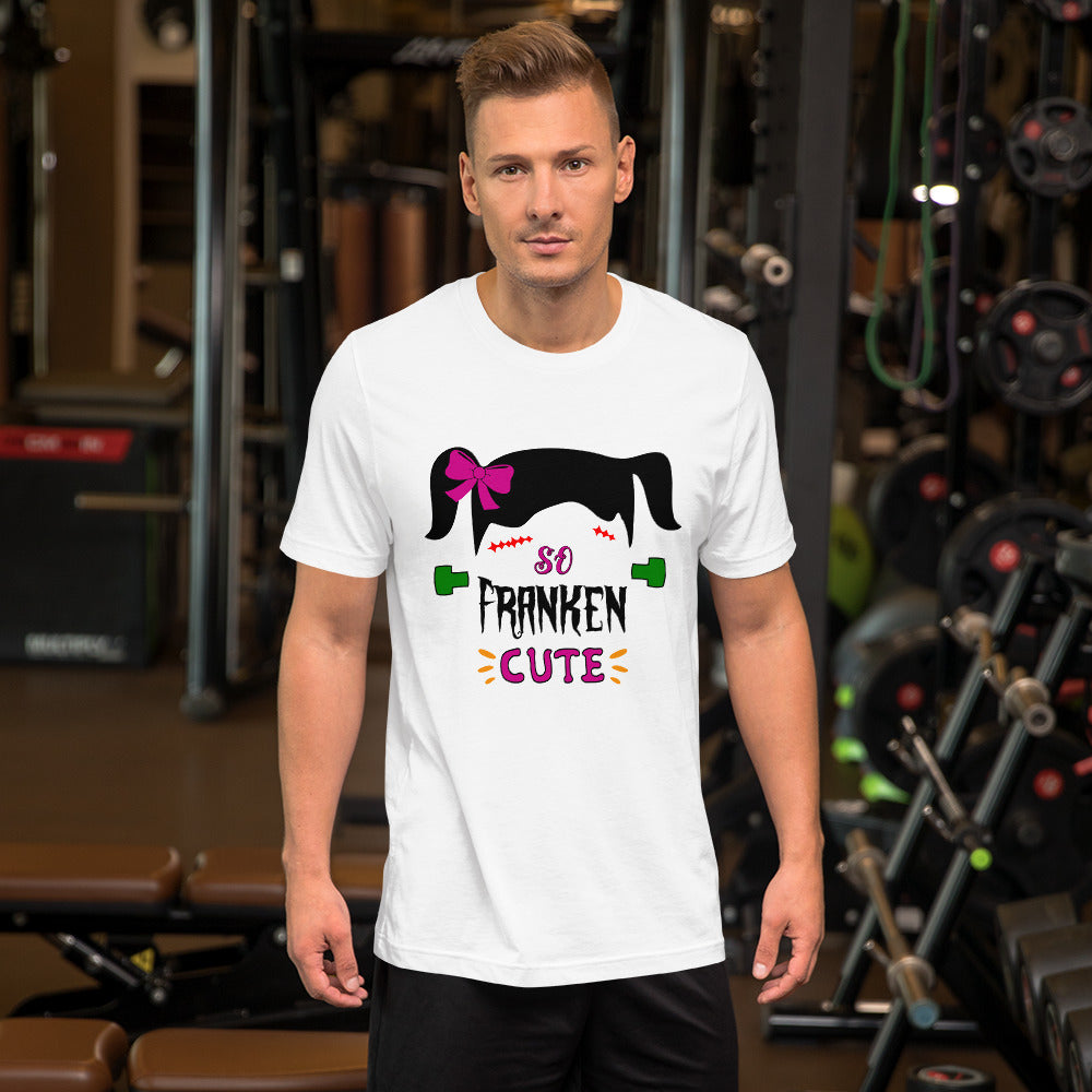 So Franken Cute Halloween Shirt For Women Funny Frankenstein Graphic Tee
