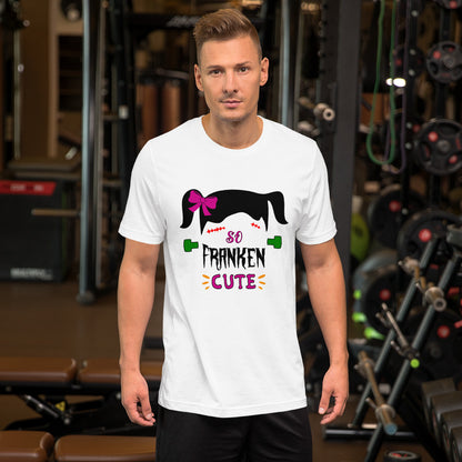 So Franken Cute Halloween Shirt For Women Funny Frankenstein Graphic Tee