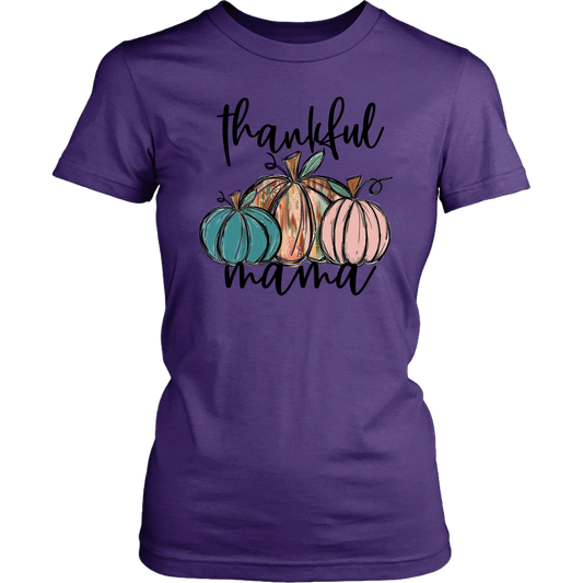 Thankful Mama Graphic Tee For Mom, Mama Shirt, Mom Gift, Fall Shirt Autumn Shirt Custom