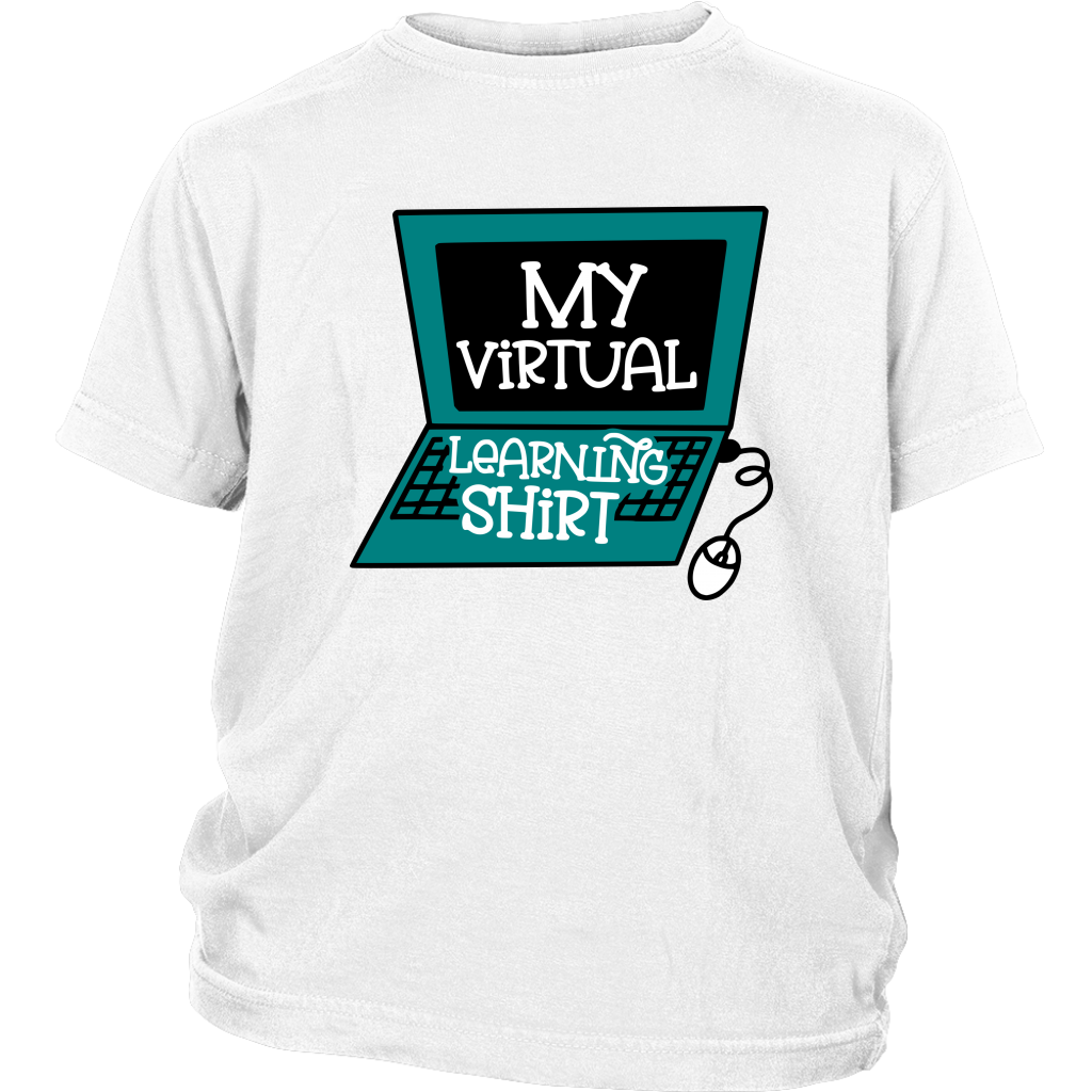 My Virtural Learning Shirt for Kids Boy Girl Graphic Tees Back To School Funny