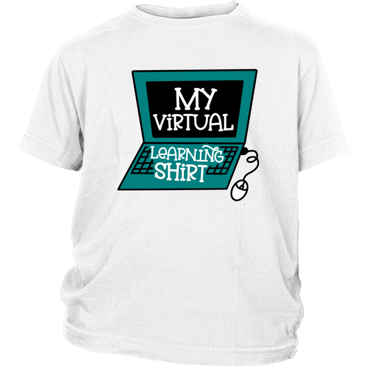 My Virtural Learning Shirt for Kids Boy Girl Graphic Tees Back To School Funny