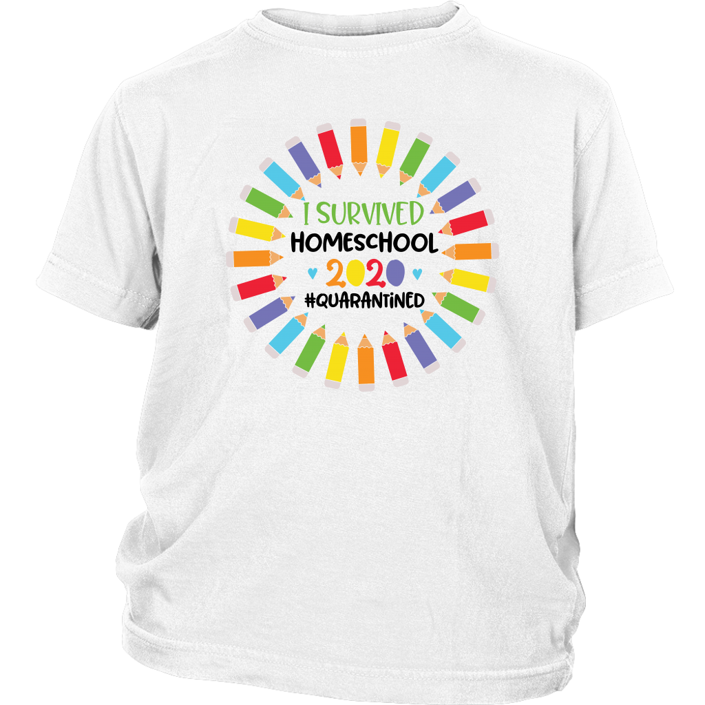 Homeschool Graduate Kids T-Shirt Graphic Tee For Boys Girls Quarantine 2020 Shirt