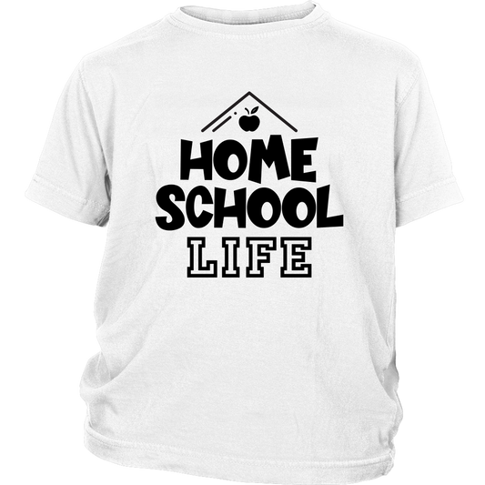 Homeschool Life T-Shirt Graphic Tee For Boys Girls Virtual Learning