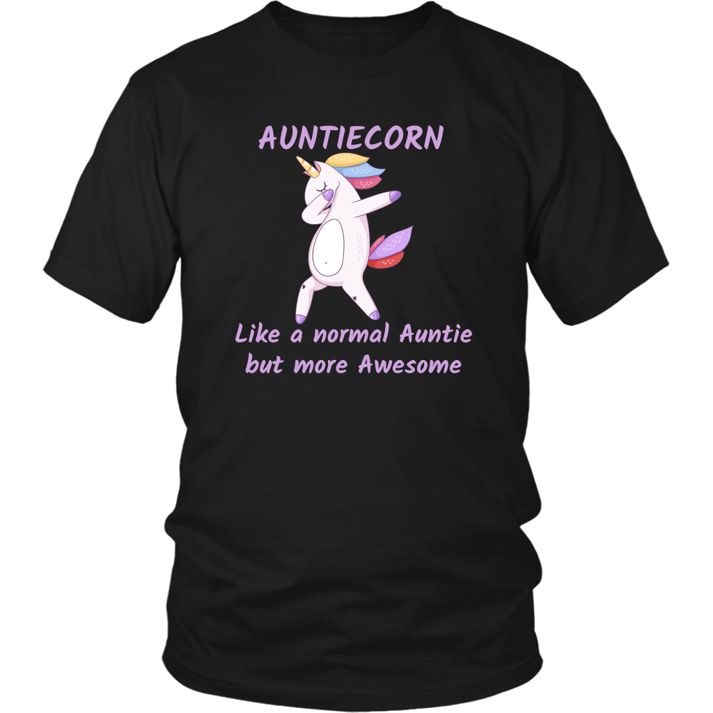 Auntie T-Shirt Auntiecorn Funny Unicorn Shirt for Women Sister Aunt Gift