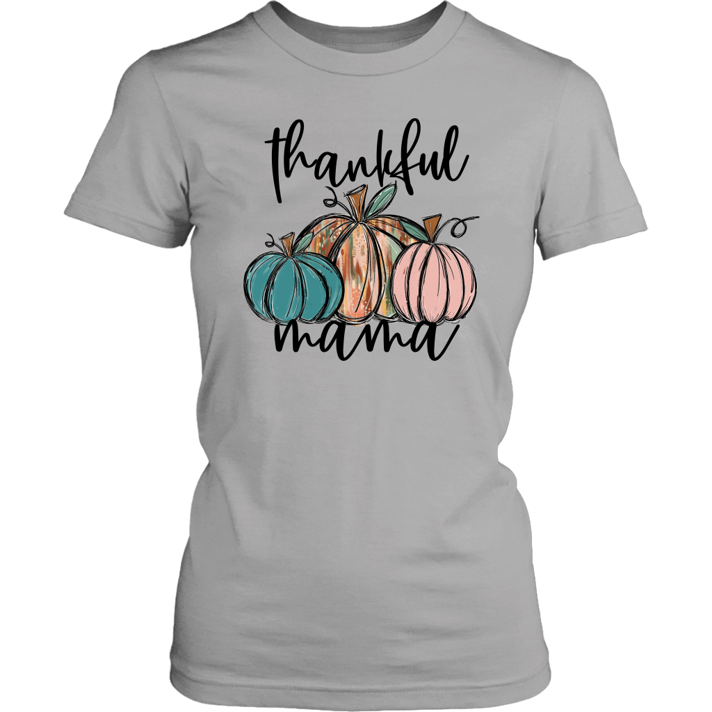 Thankful Mama Graphic Tee For Mom, Mama Shirt, Mom Gift, Fall Shirt Autumn Shirt Custom