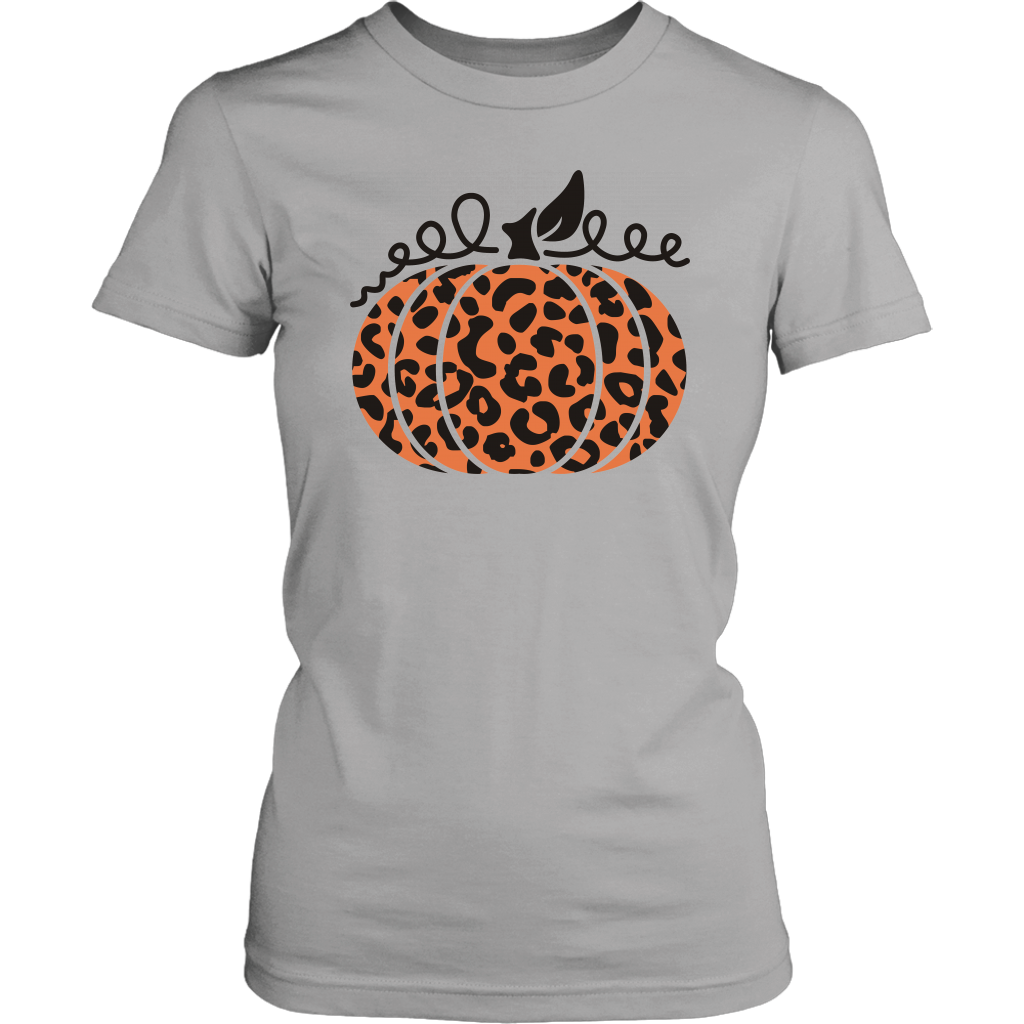 Womens Leopard Pumpkin Shirt, Fall Shirt Autumn Shirt Pumpkin T-Shirt, Graphic Tee