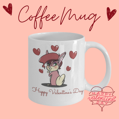 Funny Valentine's Day Coffee Mug-Bunny-Tea Cup Gift Novelty