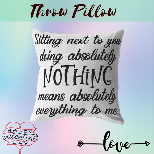 Throw Pillow Home decor Gift for Husband Wife Boyfriend Girlfriend Valentines Anniversary