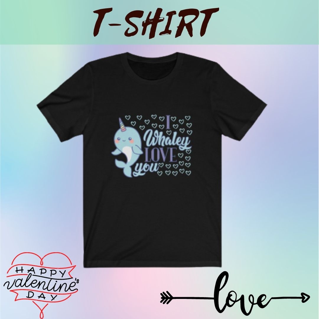 funny valentines day tee shirt I whaley love you