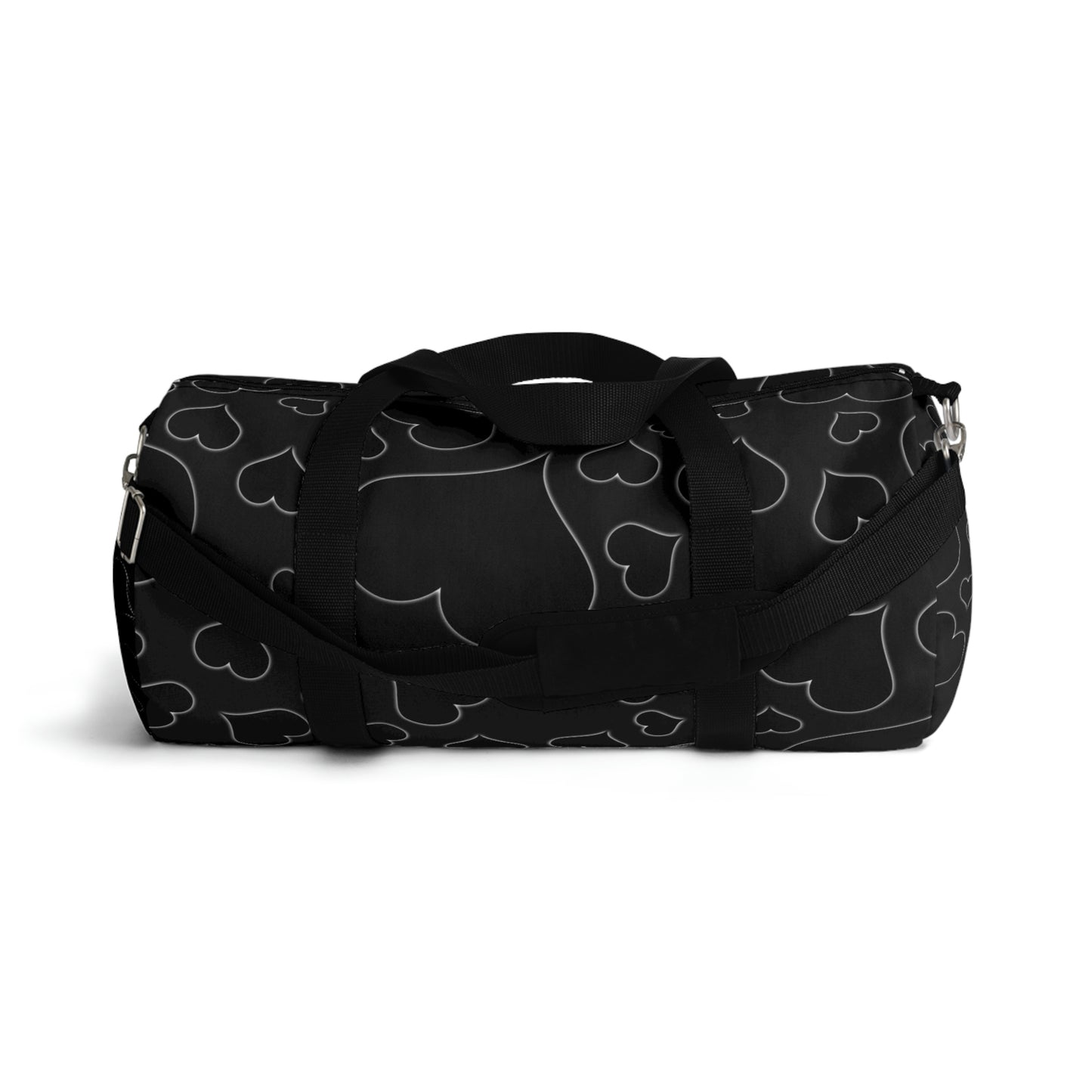 Black Hearts Duffle Bag, Goth Duffle Bag, Weekender Duffle Bag, Carry on