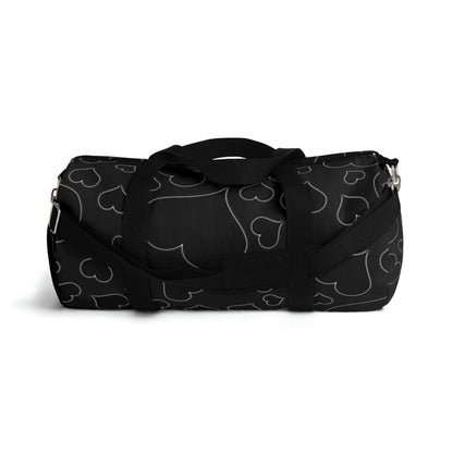 Black Hearts Duffle Bag, Goth Duffle Bag, Weekender Duffle Bag, Carry on