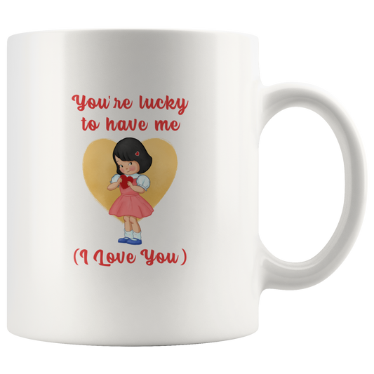 Valentine Gift for Husband Boyfriend Retro Valentine Girl Cute Love Mug For Him
