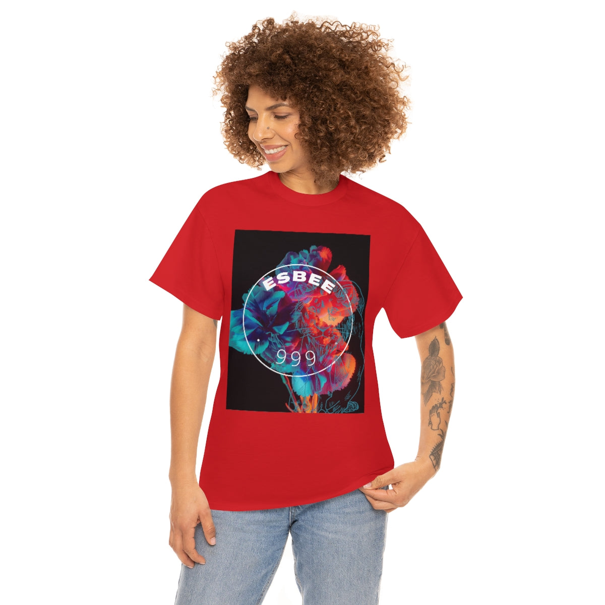 Y2k Abstract Art Graphic Tee Unisex Crewneck Shirt, Streetwear Grunge