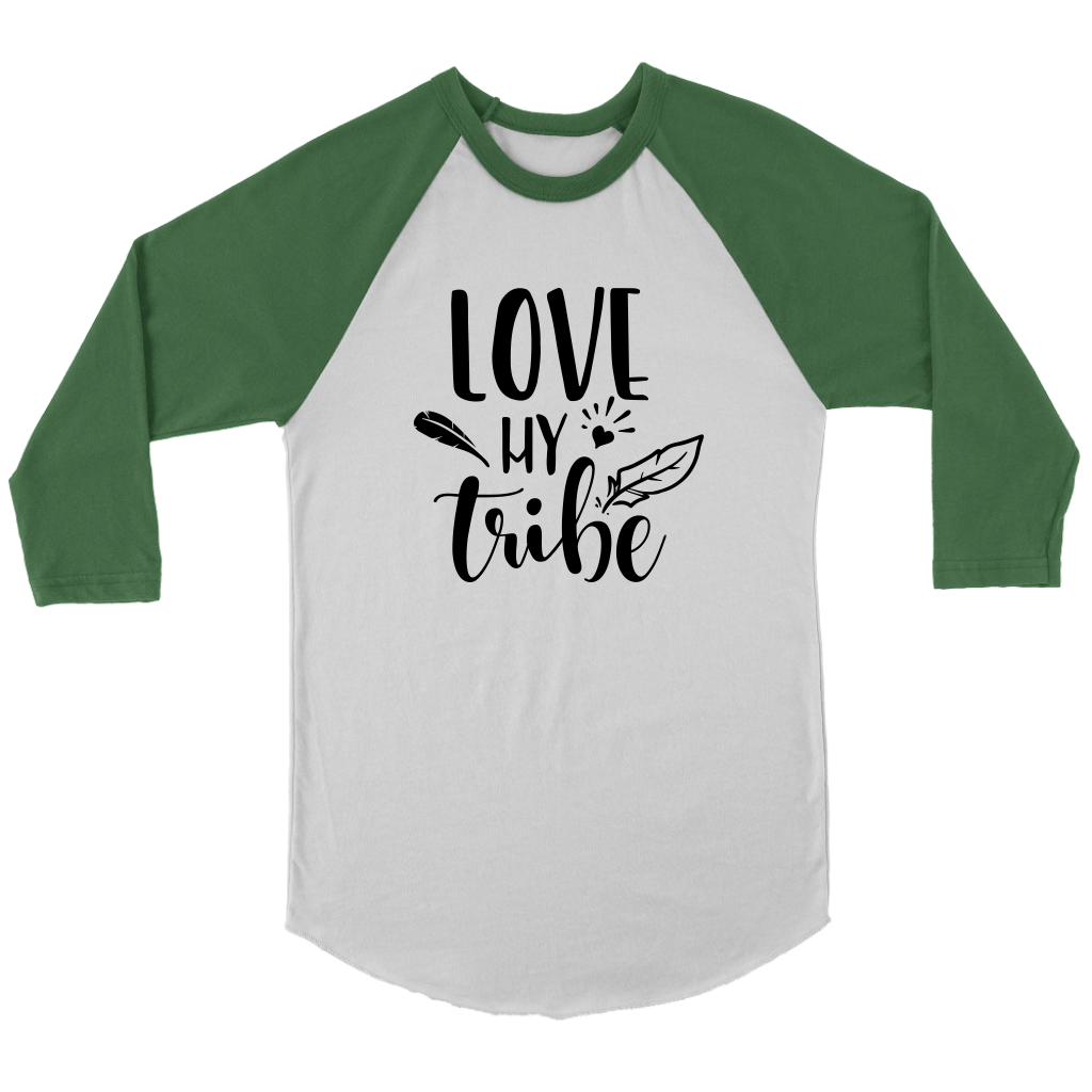 Love My Tribe unisex-shirt-dads-moms-sports-family racer back tank-summer top.