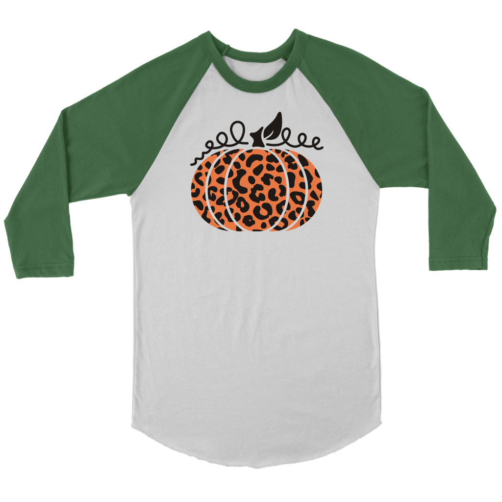 Leopard Pumpkin Raglan Shirt, Fall Shirt Autumn Shirt For Women and Men Holiday Shirt