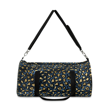 Leopard Print Duffle Bag, Weekender Duffle Bag, Carry-on Travel Overnight Canvas Duffel Bag