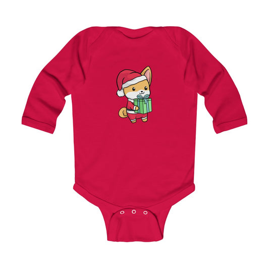 Baby Body Suit Christmas Cat Funny Unisex Shirt Gift Boy Girl, Infant Long Sleeve