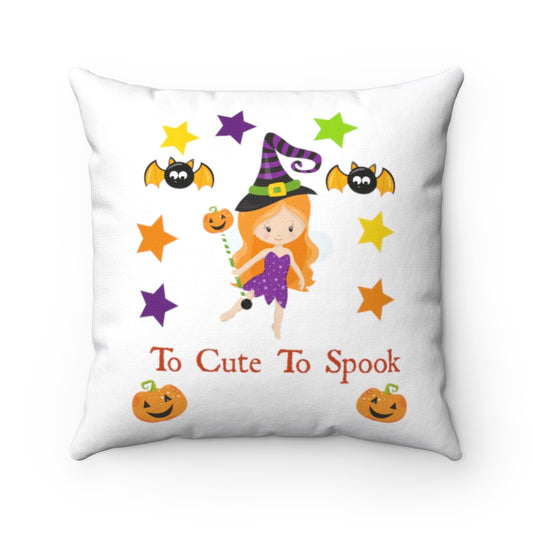Halloween Pillow For Girls, Halloween Decor, Throw Pillow, Girls Bedding, Square Pillow