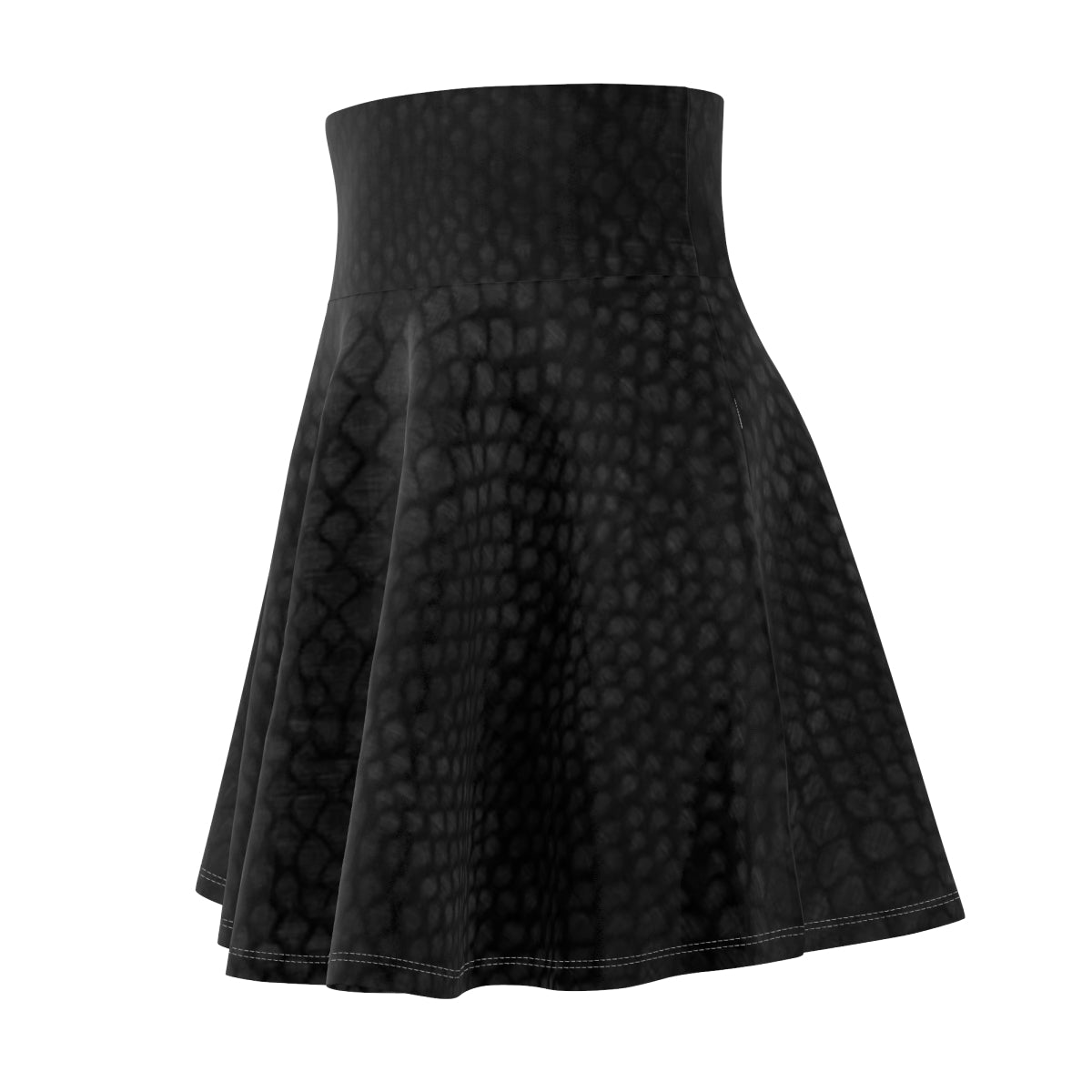 Women's Black Skater Skirt, Circle Hight Waisted Skirt, Gothic A Line Full Skirt,