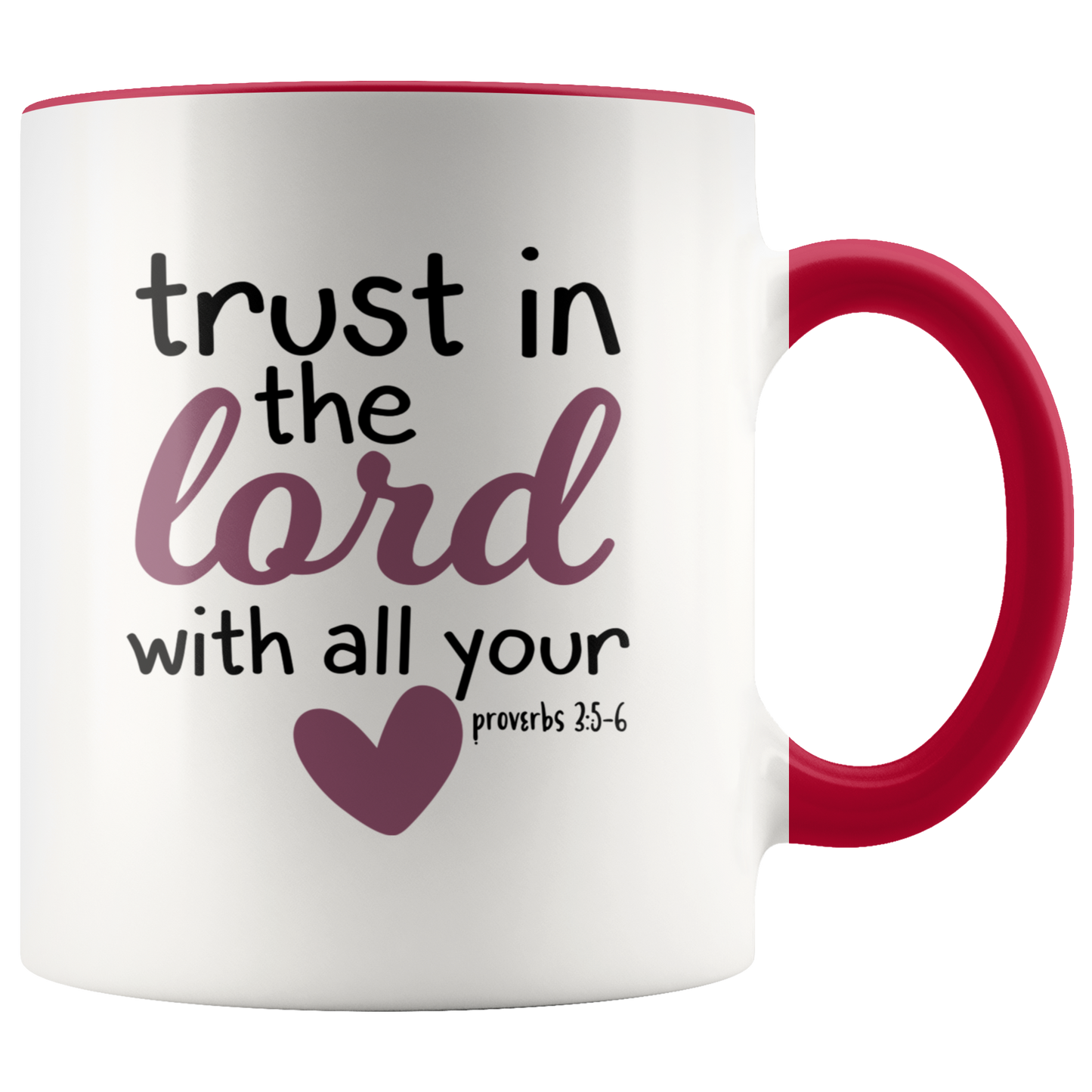 Christian coffee mug gift Trust in the Lord Religious mug Inspirational Faith quote cup