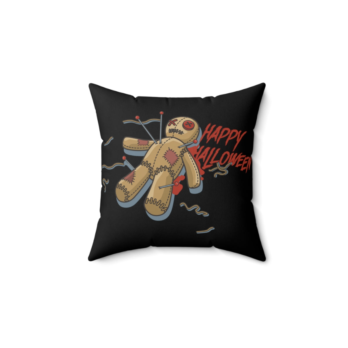 Happy Halloween Goth Fall Autumn Throw Pillow Covers, Decorative Accent Couch Pillow, Spun Polyester Square