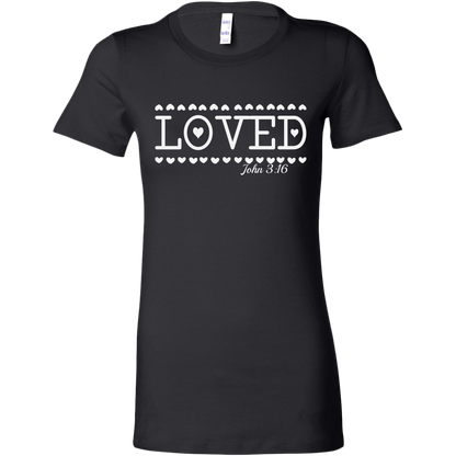 Loved T-Shirt For Women, Christian Shirt, Valentine Shirt, Women's Clothing, Women Shirt