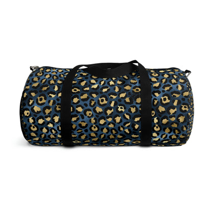 Leopard Print Duffle Bag, Weekender Duffle Bag, Carry-on Travel Overnight Canvas Duffel Bag