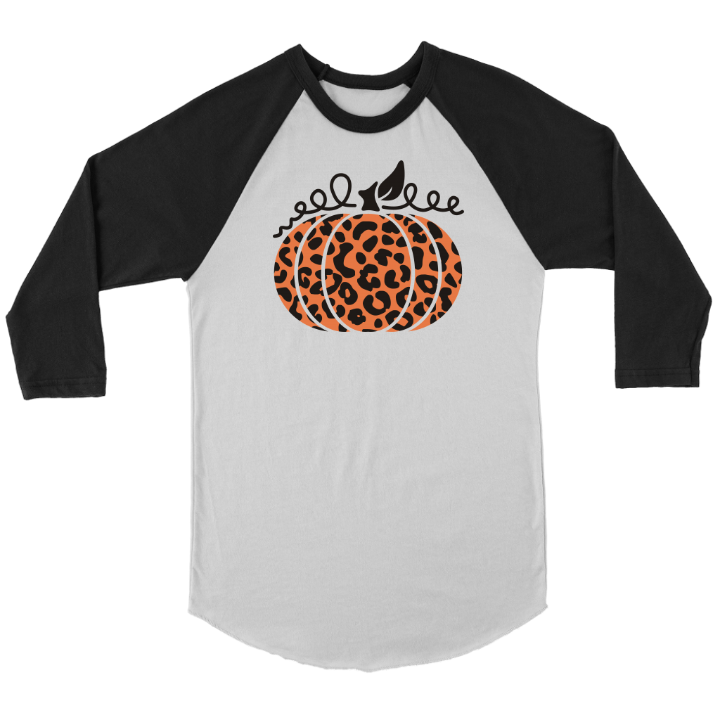 Leopard Pumpkin Raglan Shirt, Fall Shirt Autumn Shirt For Women and Men Holiday Shirt