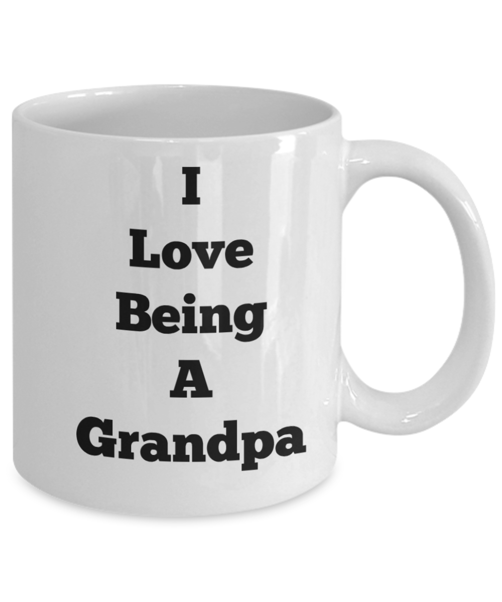 Novelty Coffee Mug/I love Being A Grandpa/Tea Cup Gift Grandfather Granddad Statement