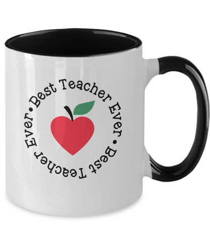 Teacher Gift Coffee Mug Best Teacher Two Tone Ceramic