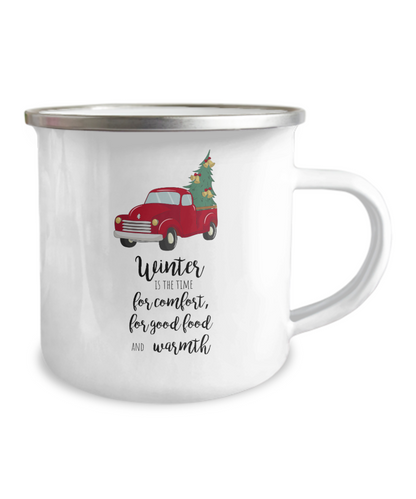 Red Truck Camp Coffee Mug Motivational Christmas Mug