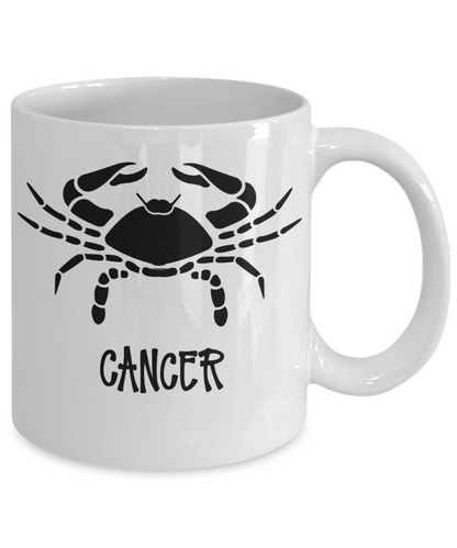 Zodiac coffee mug Cancer tea cup gift astrology birthday July horoscope signs funny